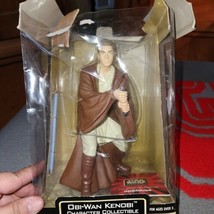 Vntg 1999 Star Wars Obi-Wan Kenobi 9&quot; Character Collectible Figure, sabe... - $9.70