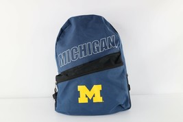 Vintage 90s University of Michigan Spell Out Backpack Book Bag Nylon Blue - $48.46