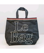 Vintage 1980&#39;s &quot;Le Bag&quot; Blue Sturdy Canvas Shopper Tote Bag 17”x19” Two ... - $29.65