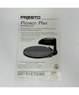 Presto Pizzazz Plus Instructions Booklet 2010 72-925A - $8.95 CAD