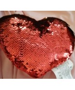  HEARTS PAIR. RED SEQUINED HEART MINI PILLOWS. NEW - €13,48 EUR