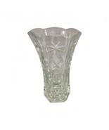 EAPG Clear Glass Vase Molded Wide Fluted Collar Starburst Lead Crystal 1... - $27.06 CAD