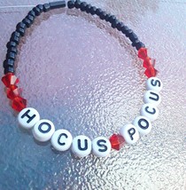 Hocus Pocus Handmade Bracelet with Red and Black Beads - £3.91 GBP
