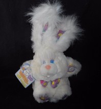 Vintage 1993 White Giggle Bunny Rabbit Rainbow Ears Stuffed Animal Plush Toy Tag - £28.96 GBP