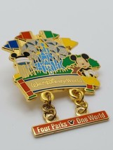 Walt Disney World Four Parks One World Vintage Enamel Pin - £19.26 GBP