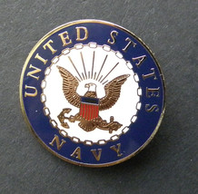 US NAVY USN ROUND LAPEL PIN BADGE 1 INCH - $5.64