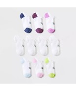 All In Motion Women No Show Athletic Socks Cushioned Heel 10 Pairs White - $300.87 MXN