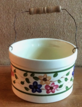 Alpine Pottery Floral Design Roseville Crock With Handle - $22.00