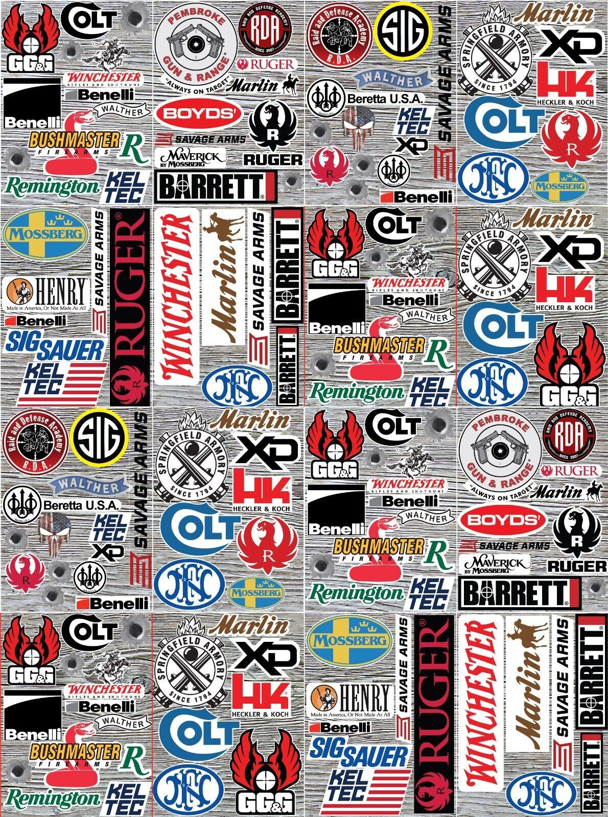 GUN SAFE Hunting Rifle Pistol Military Decal Sticker Pack - Lot of 30 9m... - $14.11