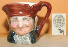 Royal Doulton Mug 1.25&quot; Old Charley Toby Jug Character Tiny Mini - $15.29