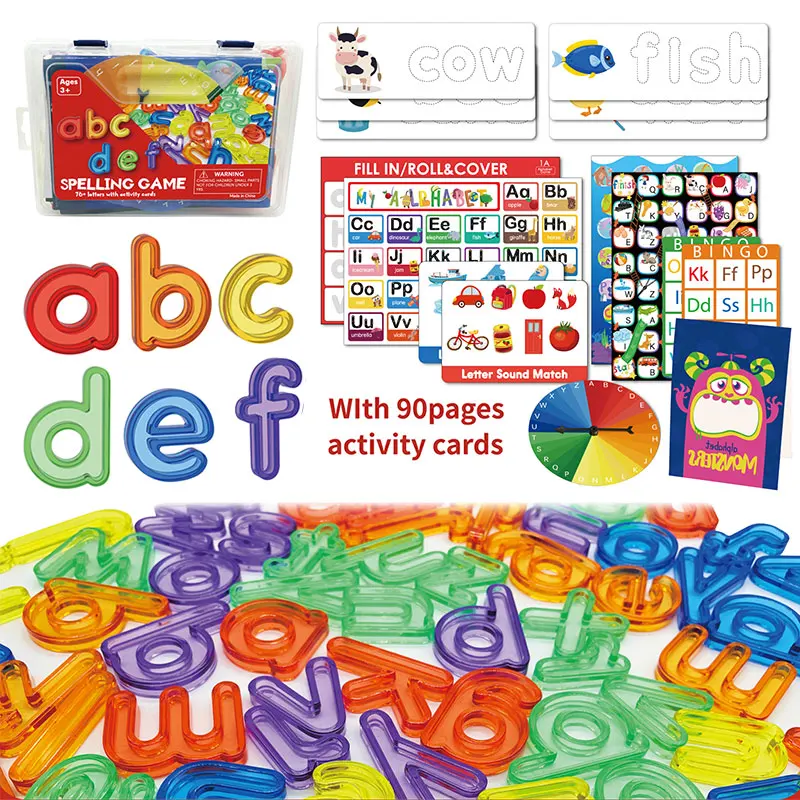 Montessori Rainbow Letters Spelling Words Educational Toys Rainbow English - £10.97 GBP+