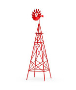 8 Feet Windmill Metal Ornamental Wind Wheel Weather Resistant-Red - Colo... - $2,589.52 MXN