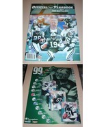 NFL New York JETS Official Yearbook 1999 &amp; Poster Football Team Book Mag... - £10.11 GBP