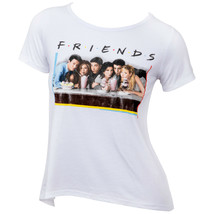 Friends Cast Logo Juniors Women&#39;s T-Shirt White - £8.69 GBP