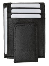 Mens Leather Money Clip Slim Front Pocket Wallet Magnetic ID Credit Card Holder - £9.54 GBP