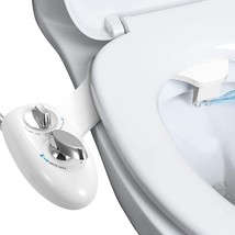 Bidet Fresh Water Spray Kit Non Electric Toilet Seat Attachment Clear Wash Rear - £50.19 GBP
