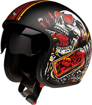 Z1R Saturn Motorcycle Helmet - Devil Made Me - Black/Red - Small 0104-2817 - £77.18 GBP