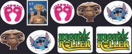 9 Alien E.T. High Roller 420 Magic Weed Hang Ten Fun Cool Vinyl Stickers - $4.21