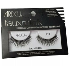 Ardell FauxMink Luxuriously Lightweight Eyelashes #812 Knot Free Invisiband - £6.20 GBP