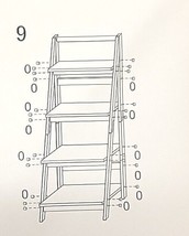 Walnut 4 Tier Ladder Shelf (Bookshelf Storage Rack Plant Stand) - $26.60