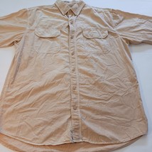RedHead Short Sleeve Button Up Pockets Tan/Beige Men&#39;s Shirt Cotton Size... - €10,14 EUR