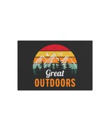 Personalized Metal Sign - Retro Great Outdoors Graphic, White Matte Fini... - £33.82 GBP+