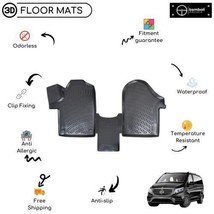 Custom Molded Rubber Floor Mat for Mercedes Vito 2014-2022 Black - $98.90