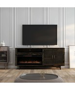 83&quot; Electric Fireplace TV Console for 95&quot; TVs, Charcoal-Brown Modern - $28,960.04 MXN