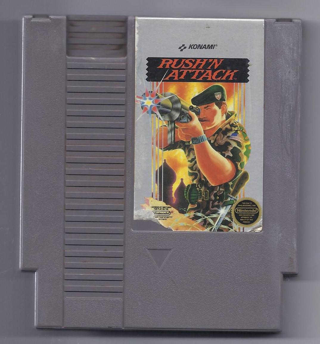 Primary image for Vintage Nintendo Rush'n Attack Video Game NES Cartridge VHTF Konami