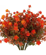 8 Bundles Artificial Fall Flowers No Fade Faux Autumn Plants, Fake Indoo... - $362.38 MXN