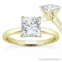 Square Forever ONE D-E-F Moissanite Solitaire Engagement Ring in 14k Yellow Gold - £930.06 GBP+
