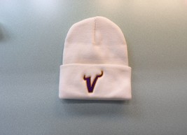 Minnesota Vikings &quot;V&quot; Embroidered Knit Beanie Hat New - £16.28 GBP