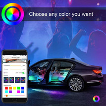 4Pcs 12LED RGB Car Interior Atmosphere Light Strip IR Music Lamp With Remote - £33.06 GBP+