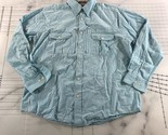 Orvis Button Down Shirt Mens Large Light Blue Vented Collared Trout Bum - £19.41 GBP