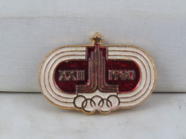 Summer Olympics Pin - Moscow 1980 Official Logo with Race Track - Stamped Pin - £11.99 GBP