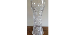 Vintage American Brilliant Cut Glass Vase, 10&quot; tall - £63.55 GBP