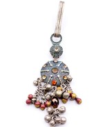 VINTAGE HANDMADE FABULOUS OLD SILVER LADIES WAIST KEY CHAIN CHHALLA BELL... - $108.66 CAD