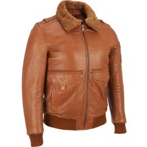 New Mens M Wilsons Leather Jacket Coat Bomber Brown Removable Fur Collar Lined  - £609.93 GBP