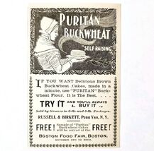 Puritan Buckwheat Pancakes 1897 Advertisement Victorian Boston Food Fair... - $28.01 CAD