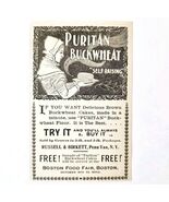 Puritan Buckwheat Pancakes 1897 Advertisement Victorian Boston Food Fair... - €8,52 EUR