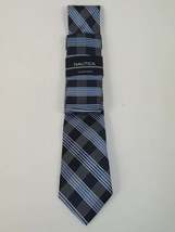 Men's  Nautica Tie and Hankie Set Woven Silky Feel #Nautica-3 Blue image 3