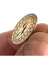 Eirar &amp; Co. Gold Color Cufflink Monogram Initial J ** Vtg E Ira Richards Co - $264.07 MXN