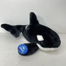15&quot; Sea World Shamu Plush Orca Killer Whale Plush Stuffed Animal Vintage - £13.27 GBP