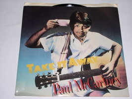 Paul McCartney Take It Away 45 Rpm Record Picture Sleeve Columbia Label - £12.57 GBP