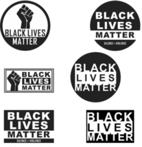 BLACK LIVES MATTER 6 PACK ASSORTED STICKERS blm b.l.m support car decal ... - $14.24