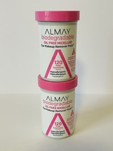 2 X Almay Biodegradable Oil Free Micellar Eye Makeup Remover Pads 120 ct. ea. - £16.54 GBP