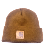 Carhartt Hat Knit Beanie Cap Hamilton Brown Logo Mens Y2K Street Workwea... - $23.57