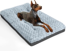 Deluxe Washable Dog Bed for Large Dogs Dog Crate 36 Inch Comfy Fluffy Kennel Pad - £39.52 GBP