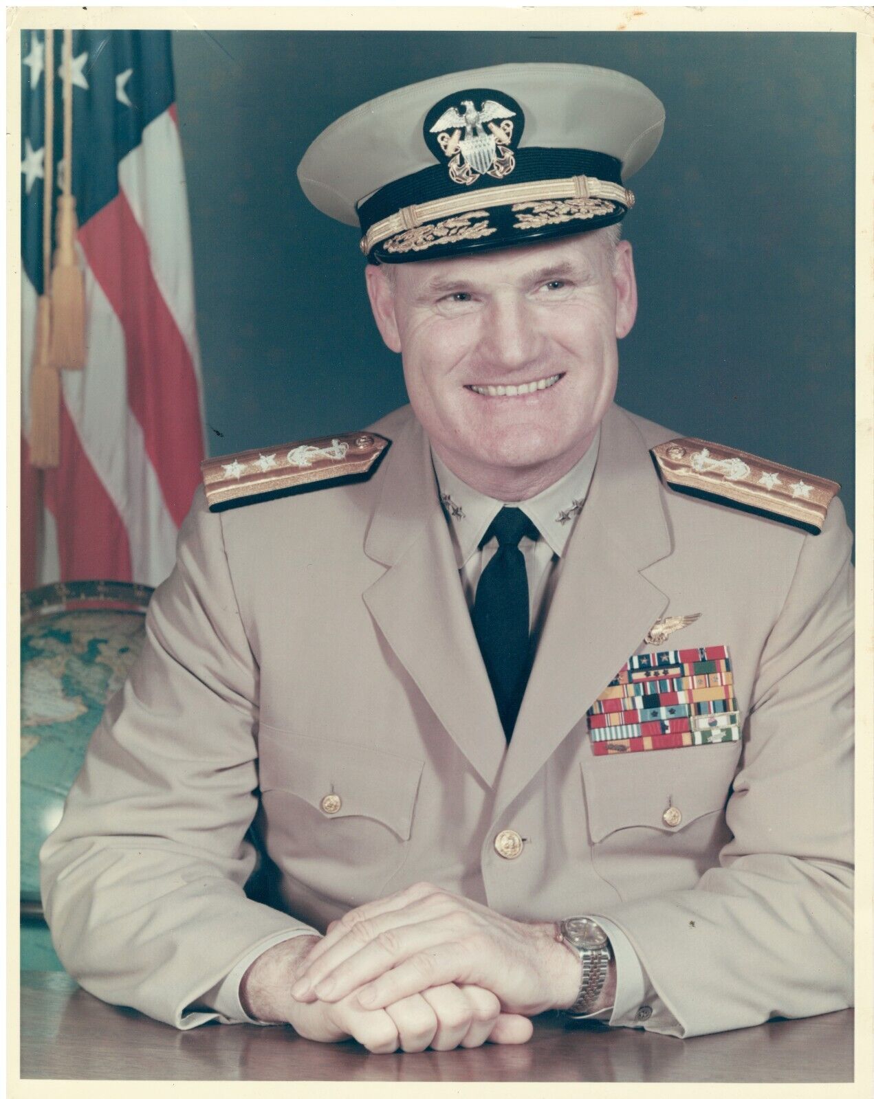 Press Photo Rear Admiral Martin D. Carmody, USN, Commander Carrier ...