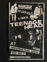 Canada kbd punk TEENAGE HEAD 1980 Kitchener Concert POSTER Bingeman Park Arena  - £47.90 GBP